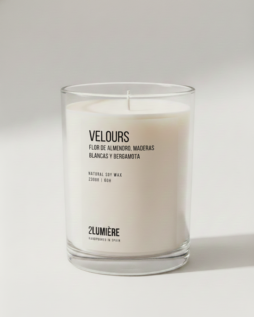 vela aromática flor de almendro y bergamota